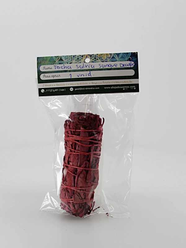 A tocha de sangue de dragão é utilizada para purificação