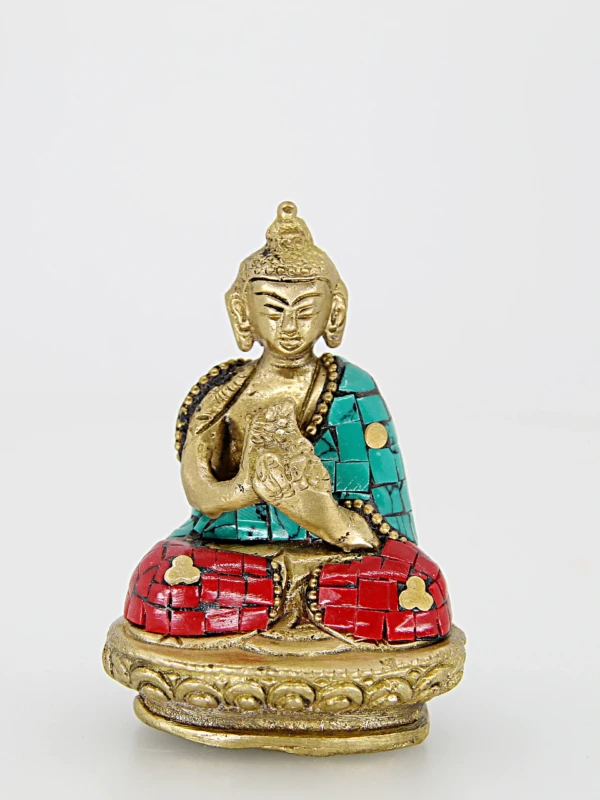 Buda de Cobre Mão para Cima