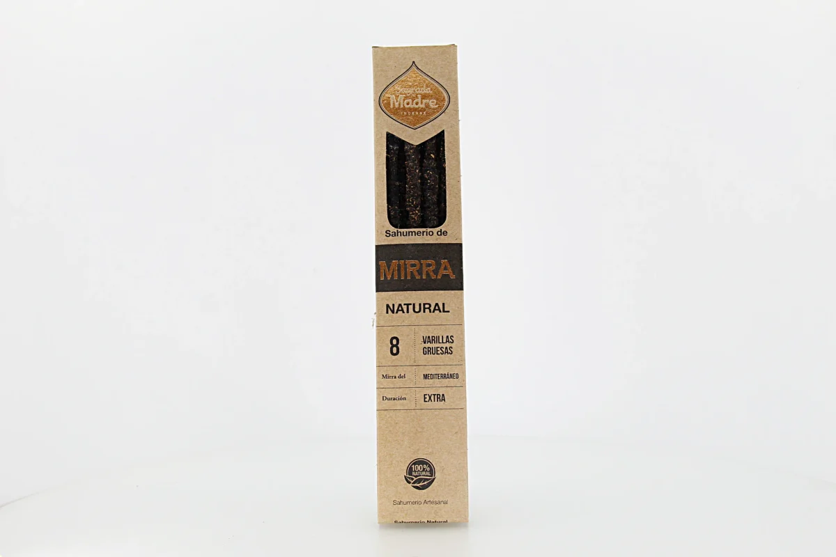 Incenso Natural de Mirra Mediterrâneo é elaborado com ingredientes naturais