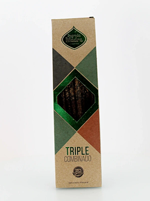 O incenso triple combinado da Madre Terra é feito de uma combinação de madeiras sagradas
