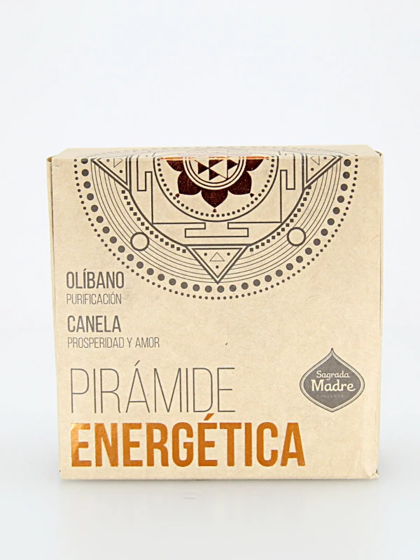 A Pirâmide Energética Olíbano & Canela é um incenso artesanal