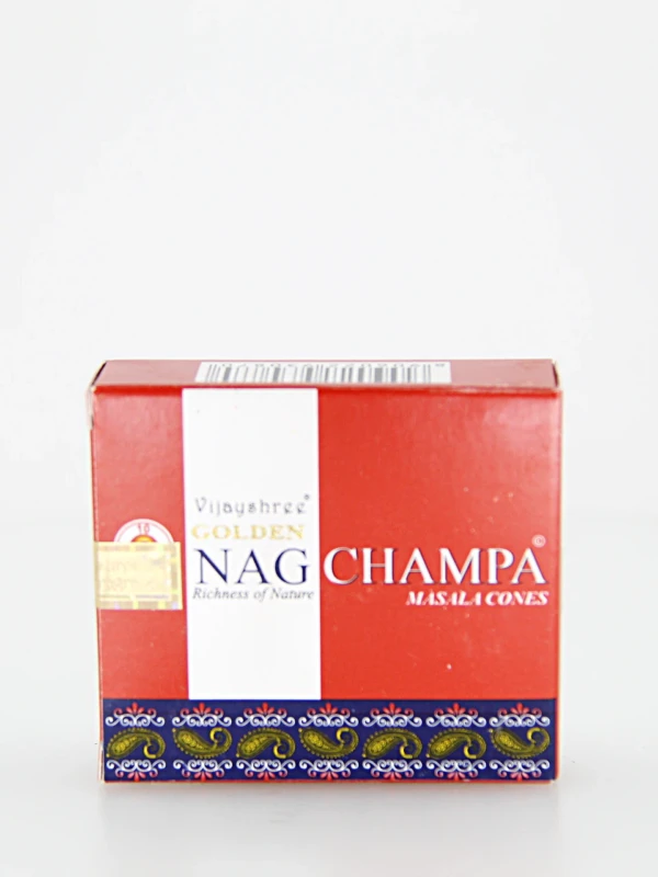 O incenso Golden Nag Champa Vermelho em cones é elaborado com ingredientes naturais
