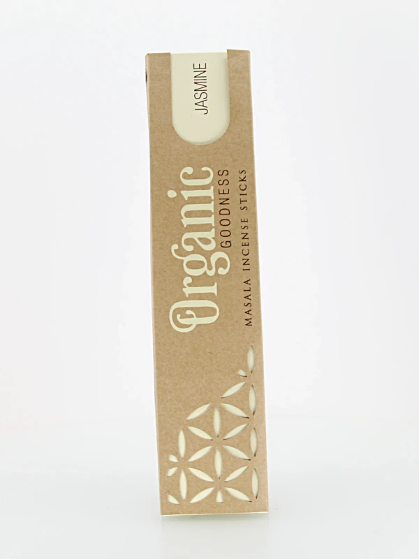 O incenso Orgânico Jasmim é produzido na Índia com ingredientes naturais e sustentáveis