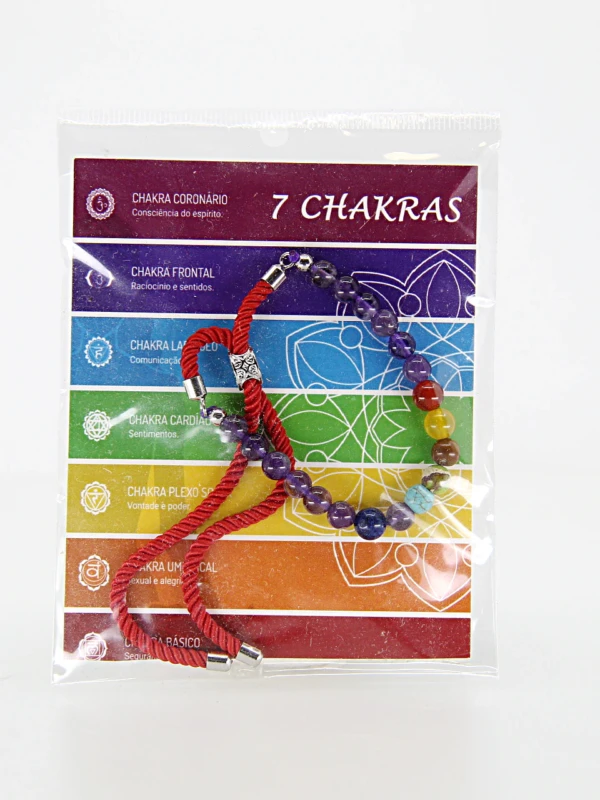 A pulseira com os 7 chakras