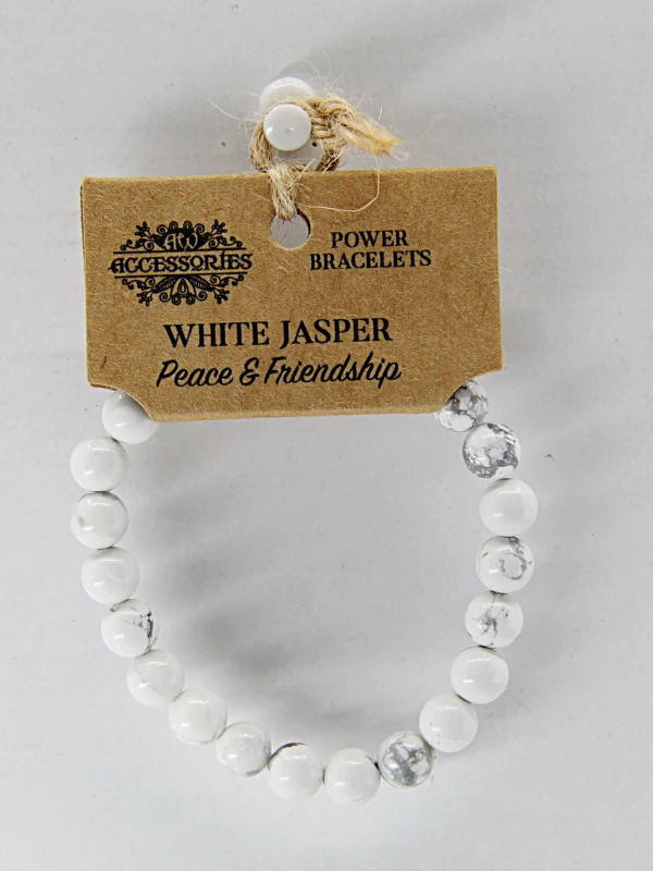 Pulseira de energia com jaspe branca é conhecida por promover tranquilidade