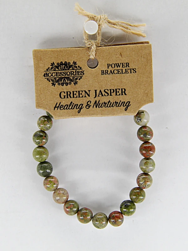 Pulseira de energia com jaspe verde é conhecido pelas suas propriedades de cura