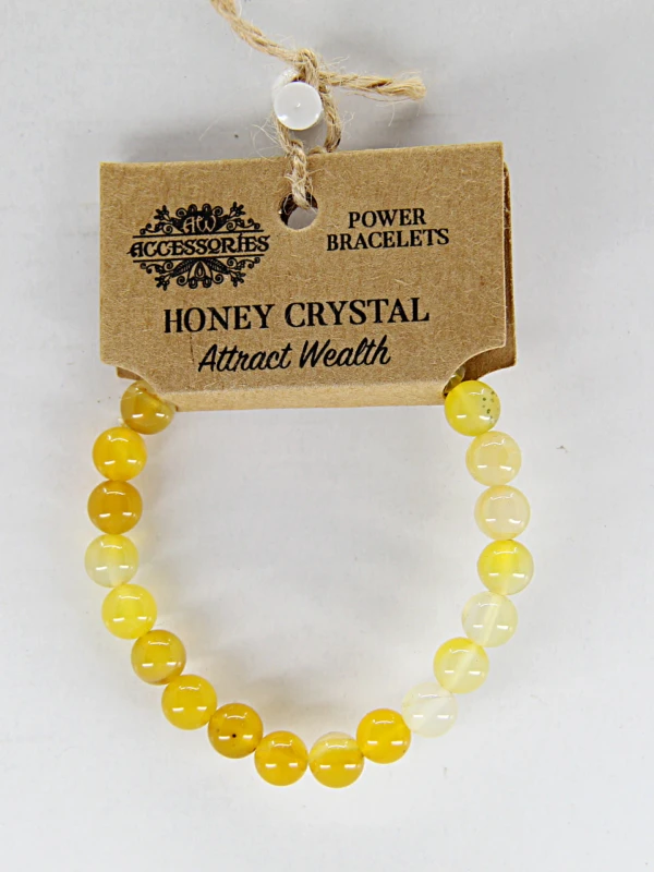 Pulseira de energia com cristal de mel é conhecido por trazer alegria