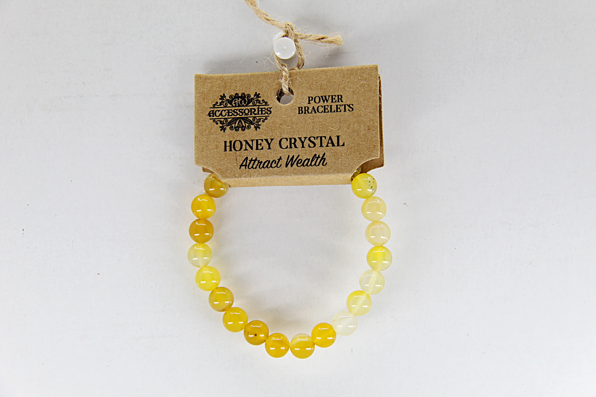 Pulseira de energia com cristal de mel é conhecido por trazer alegria