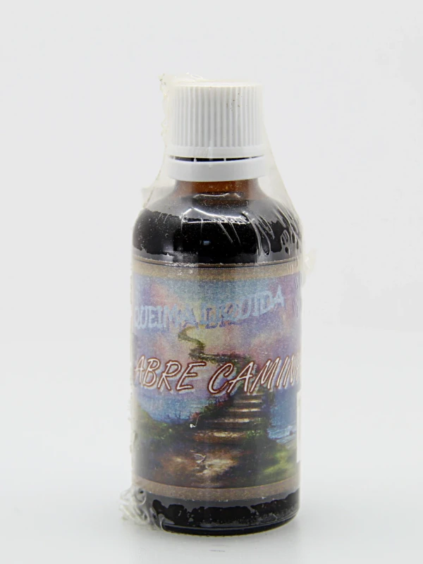 Frasco de essência líquida indicado exclusivamente para rituais de abertura de caminhos