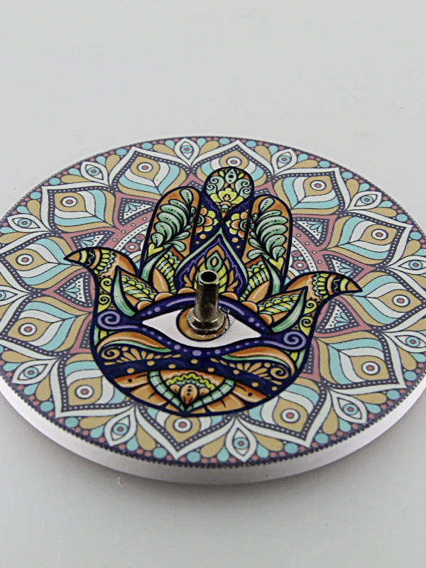 Porta incenso circular em cerâmica