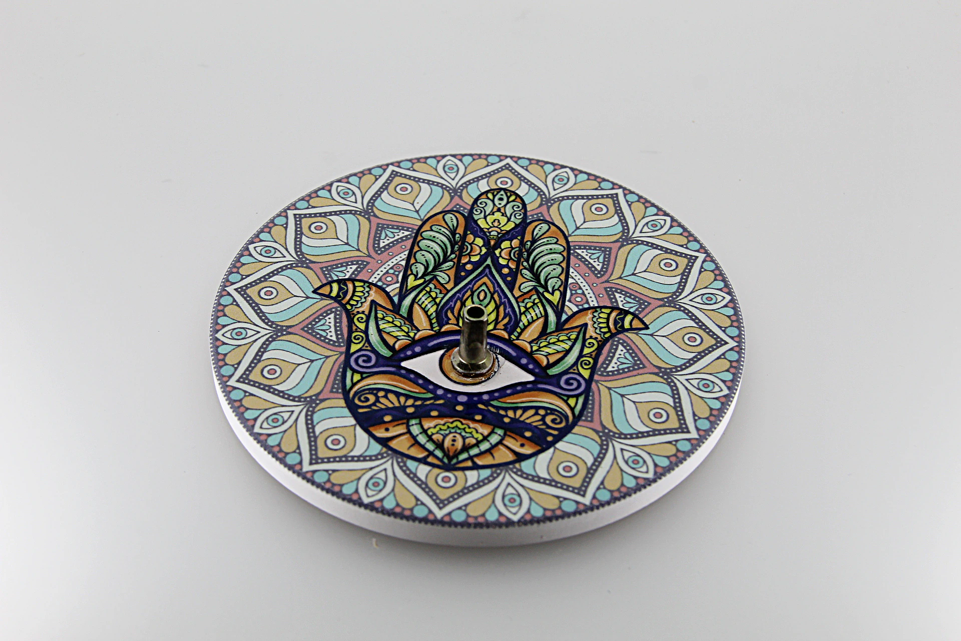 Porta incenso circular em cerâmica