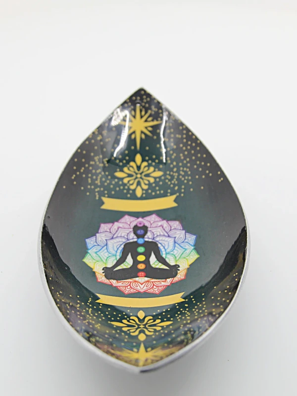 Porta-incensos decorativo com símbolo do lótus e Buda