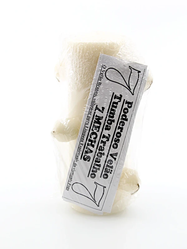 Velão artesanal de 7 mechas brancas ou pretas