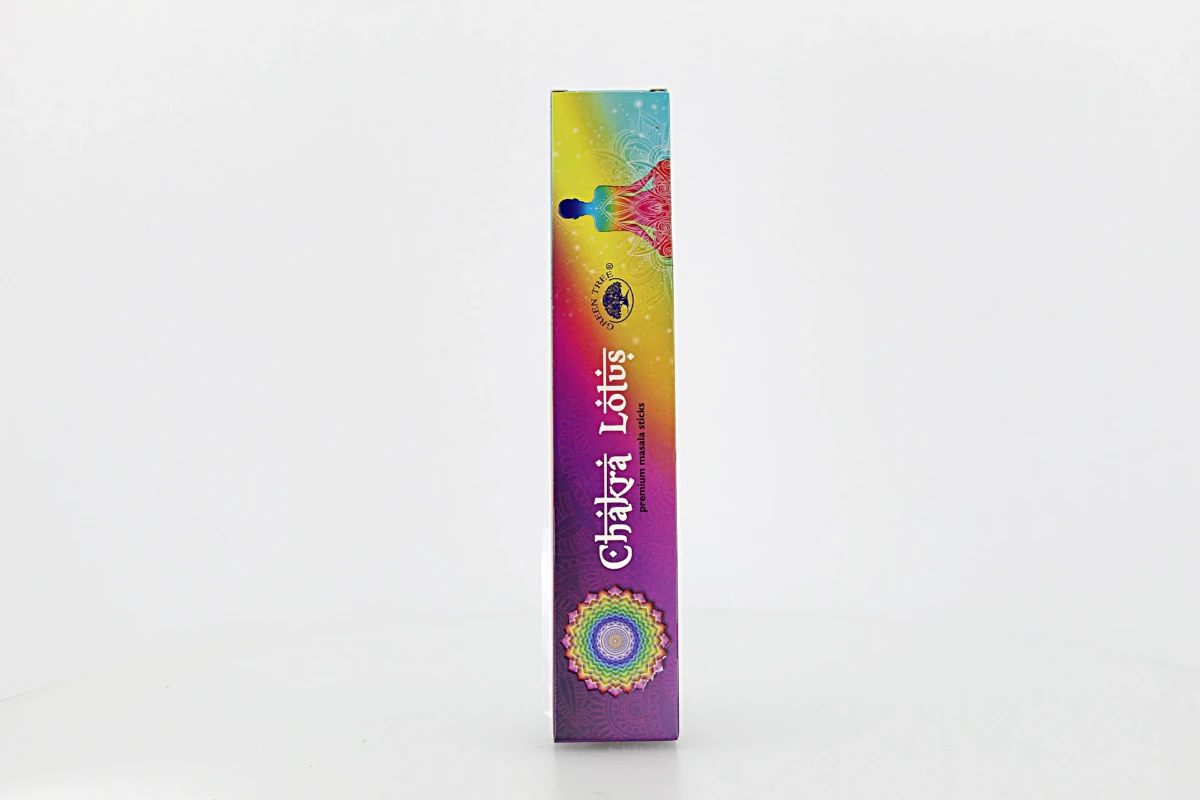 O incenso Green Tree Chakras Lótus é originário da Índia e produzido com ingredientes 100% naturais.