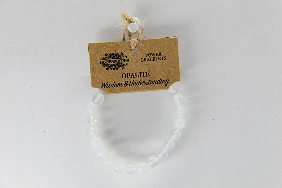 Pulseira de energia com opalite promove clareza mental