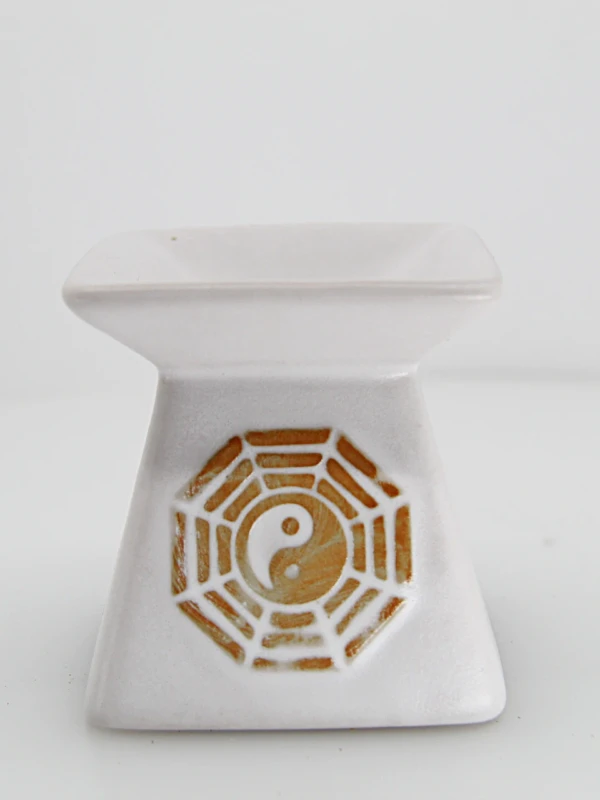 Queimador em cerâmica com símbolo Yin Yang